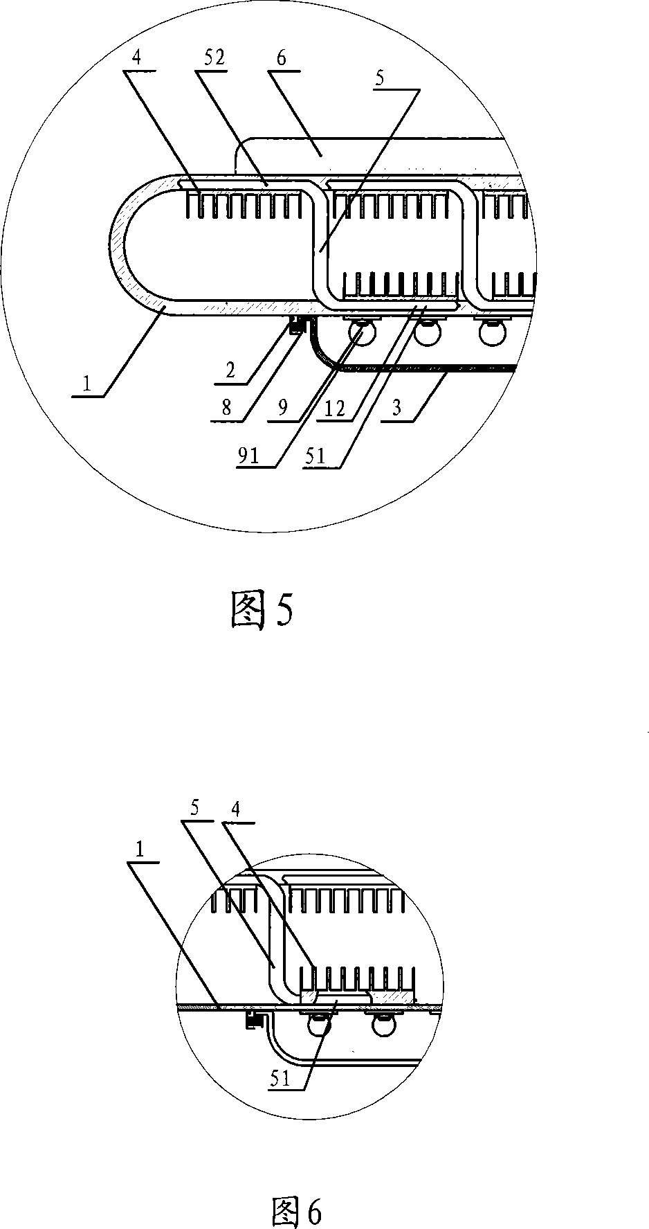 Open type multilayer composite LED heat radiation system