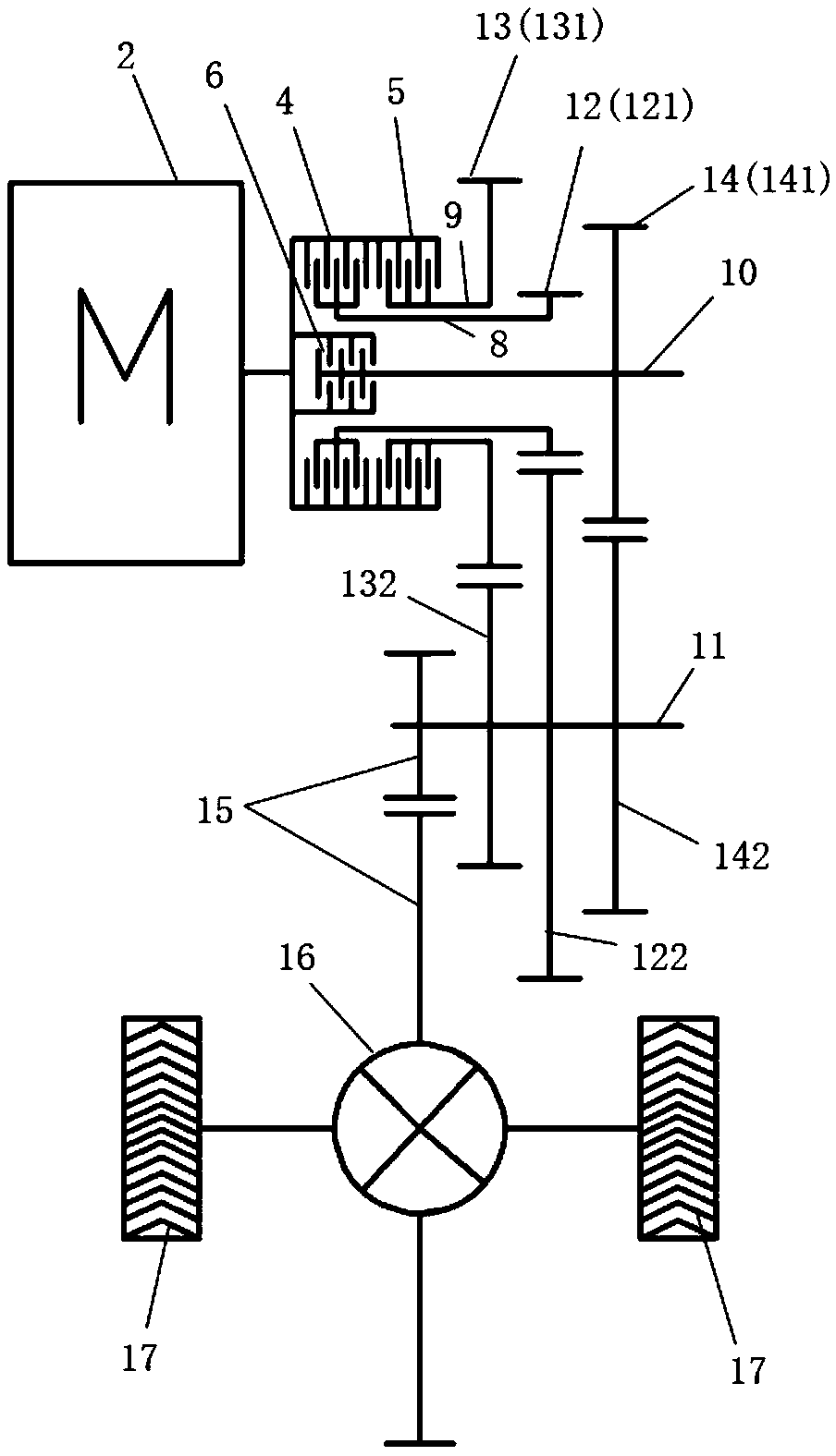 Power driving system and vehicle