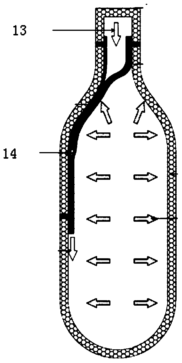 Gas check valve and application thereof to air chamber packaging structure