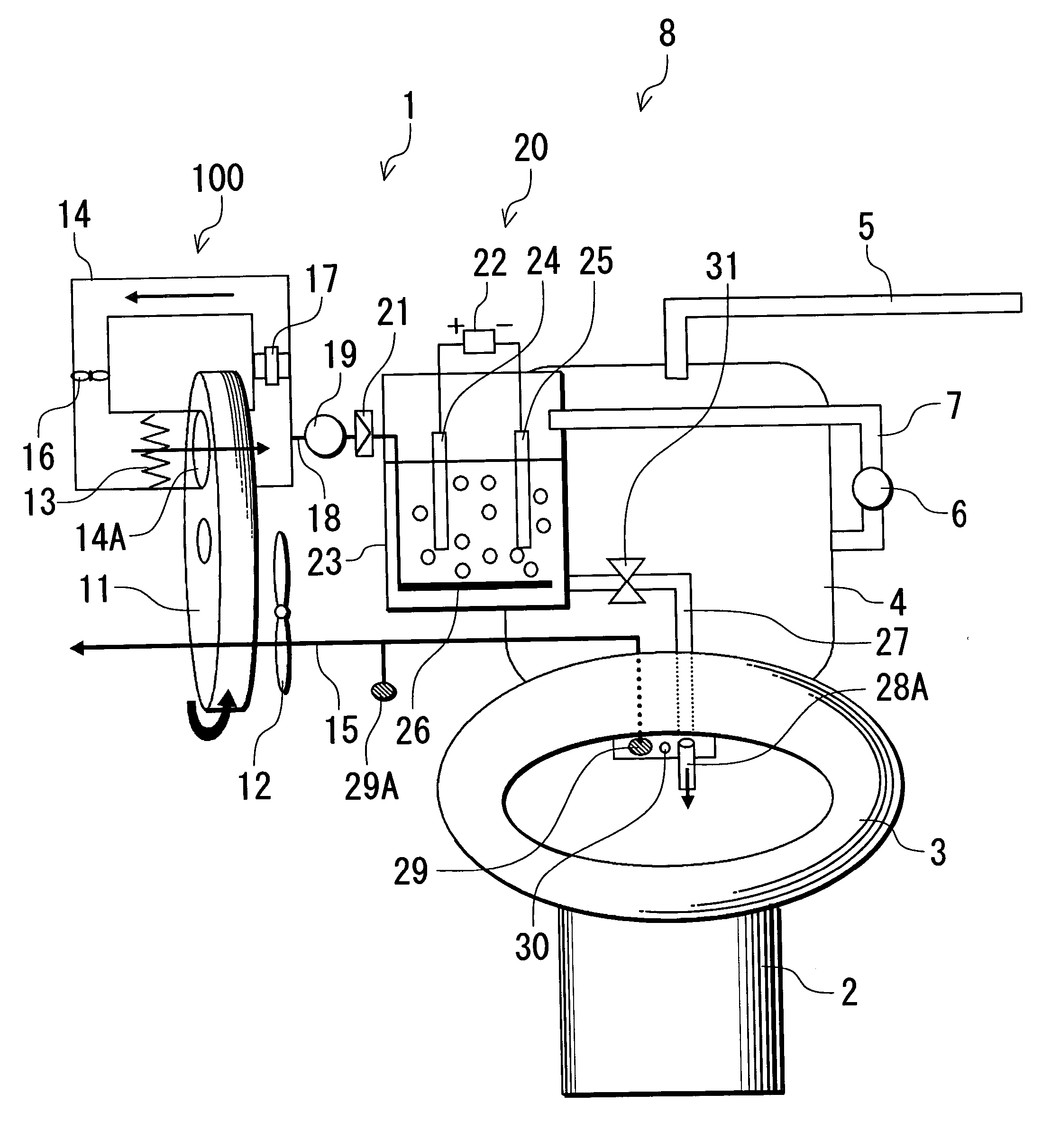 Flush toilet and deodorizing method of the same