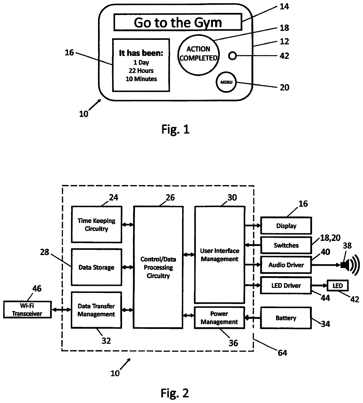 Action reminder device and method