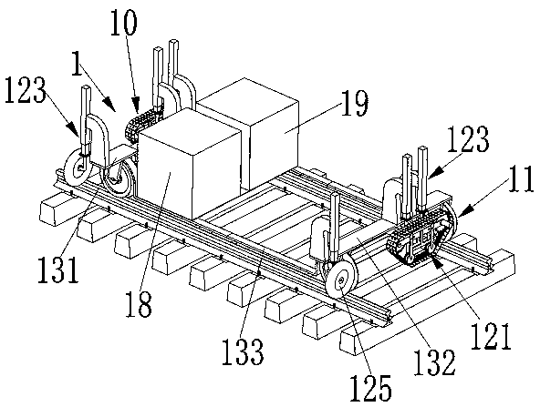 Automatic rail elevating machine