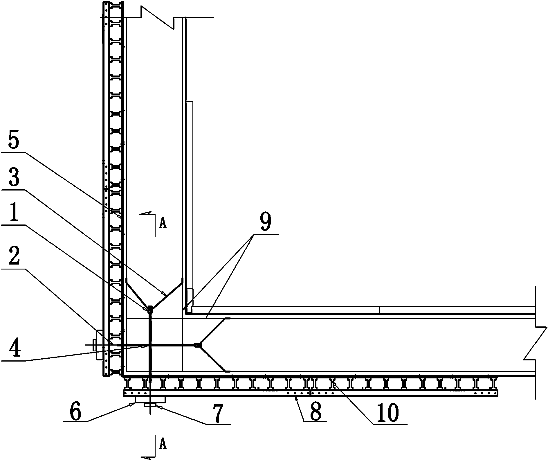 Method for positioning template corner