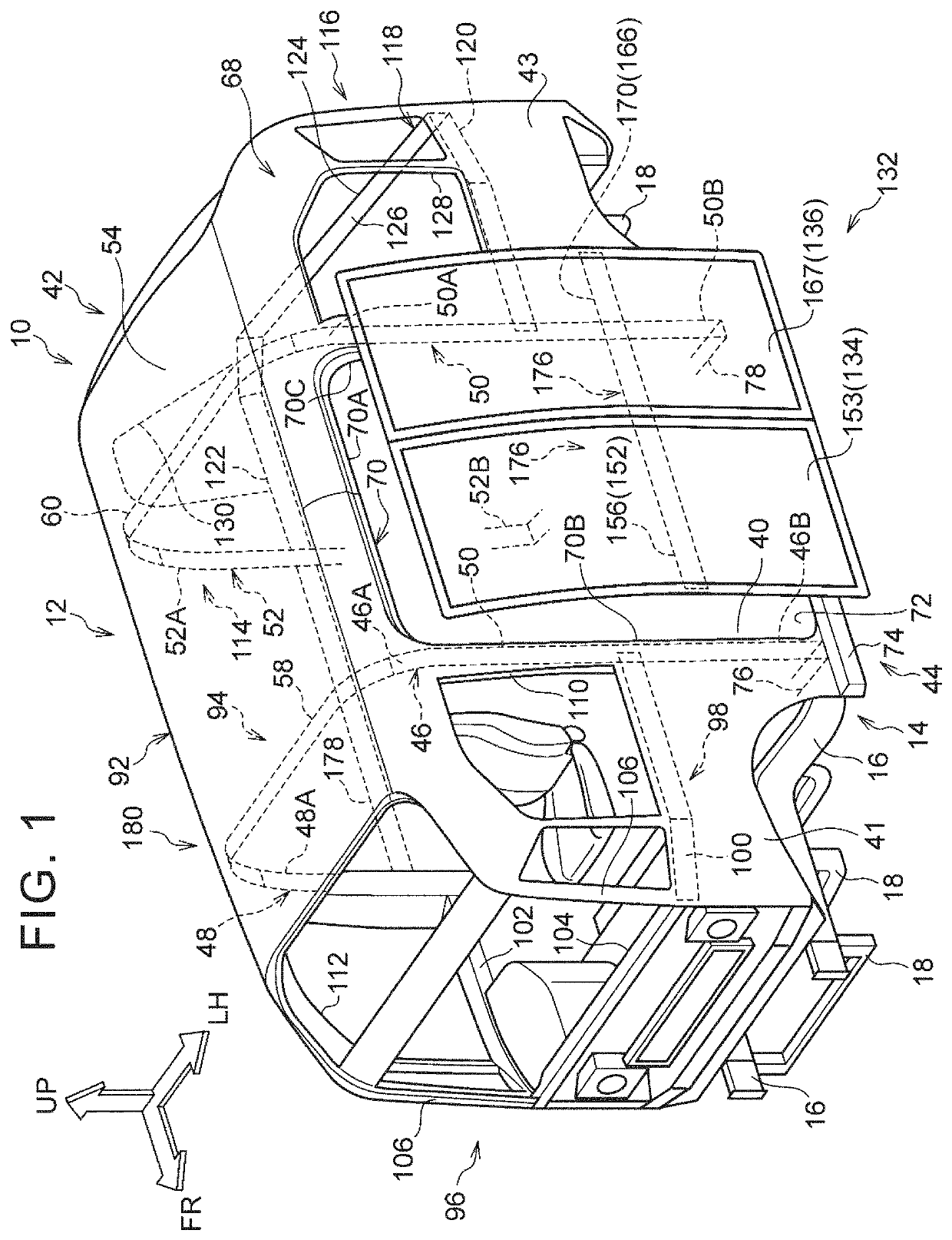 Vehicle skeleton structure