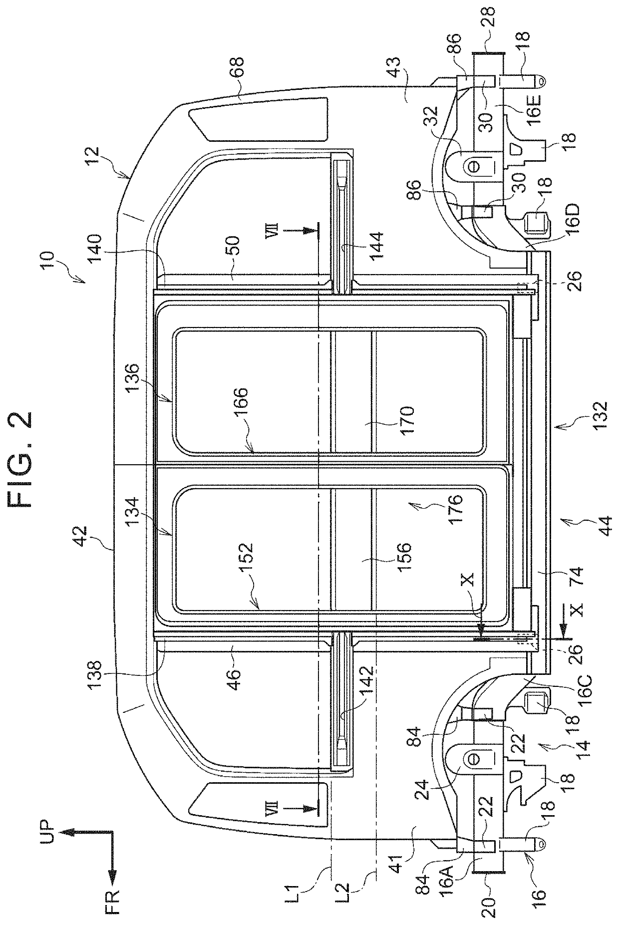 Vehicle skeleton structure