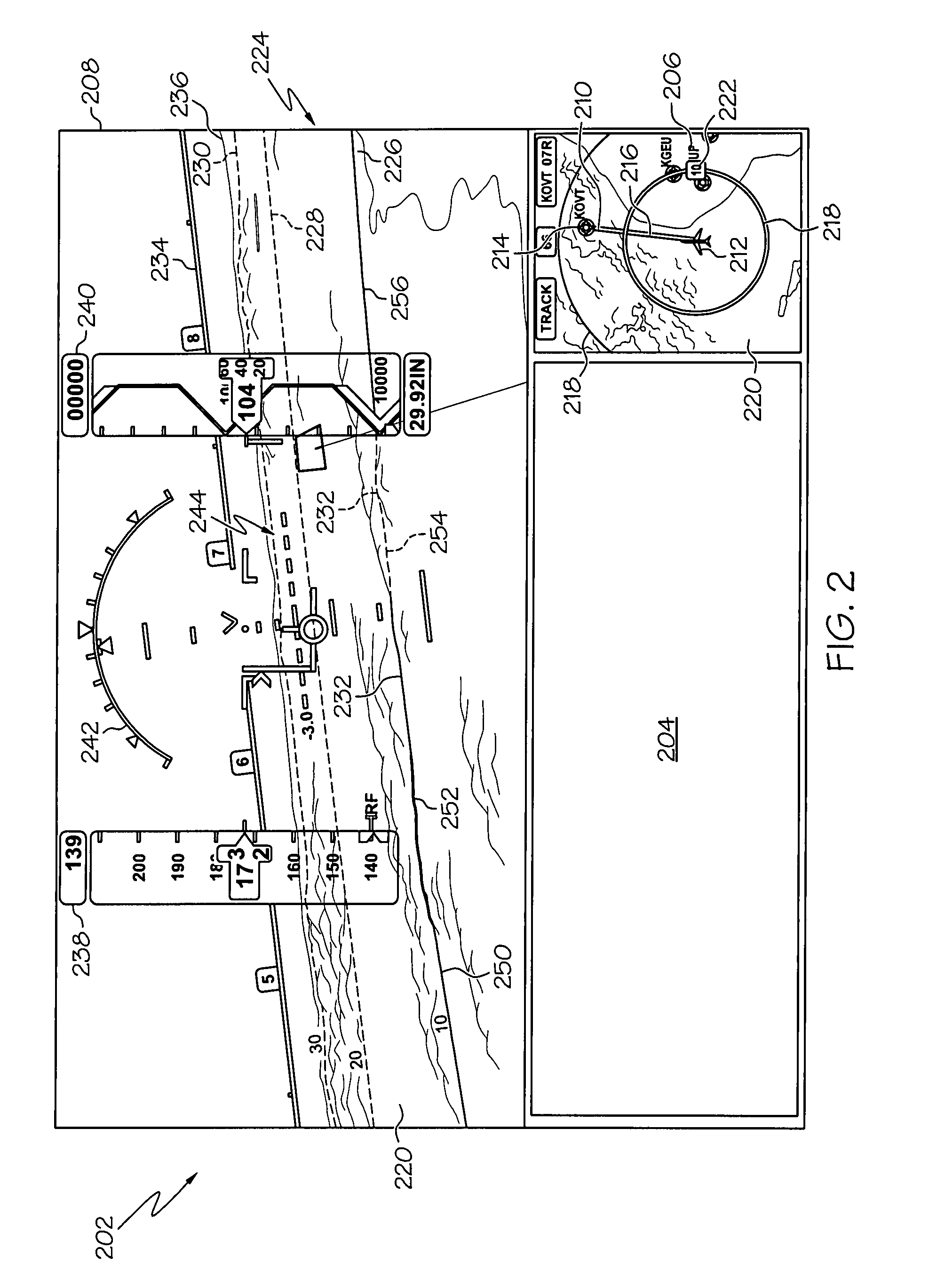 Perspective view primary flight display system and method with range lines