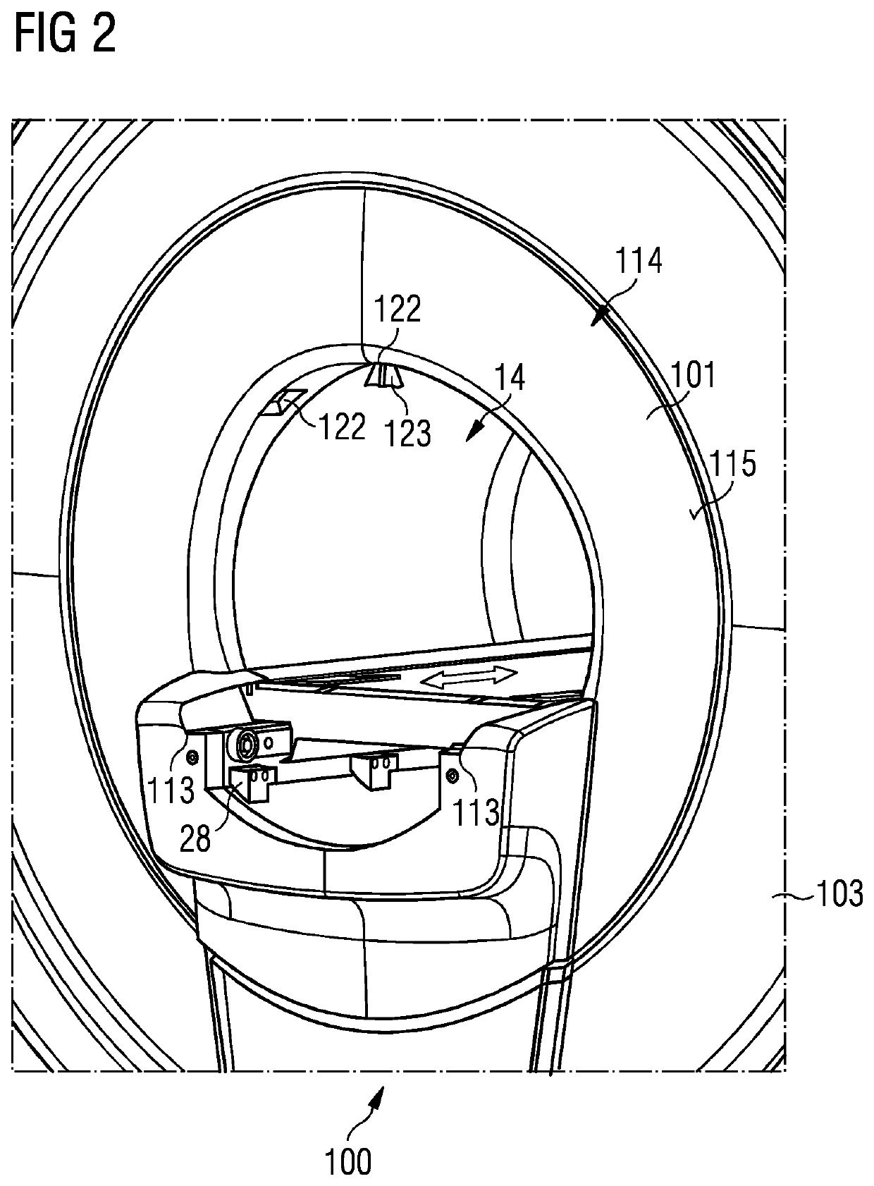 Medical imaging apparatus with a housing