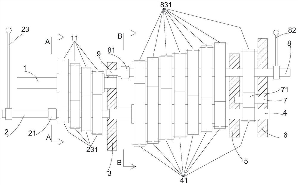 A Super Multi-gear Hollow Gear Set Suspension Transmission