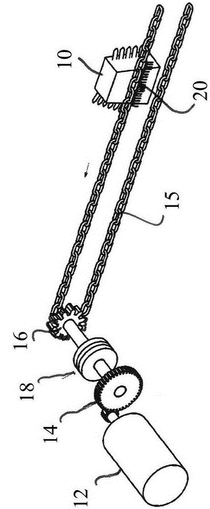 Chain coupling structure for chain drive for driving underground mining equipment