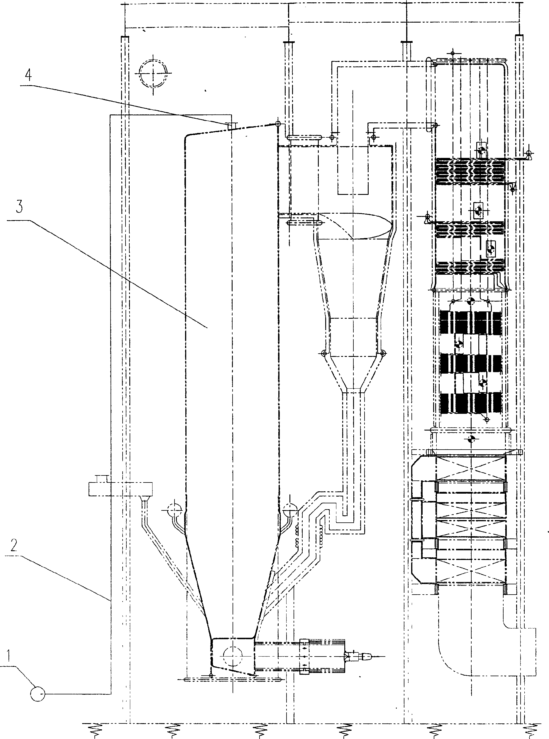 Method and its device for burning mixed mud in circulating fluidized bed boiler
