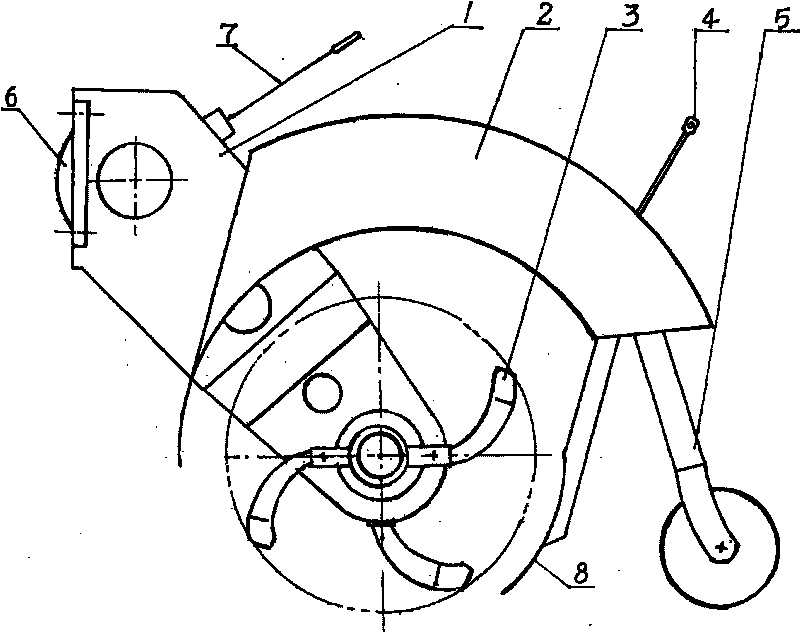 Postpositioned reversal ditching machine