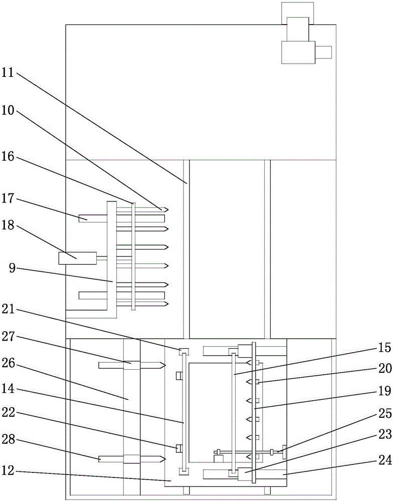 Transmission gear shaft reciprocating automatic cleaning device