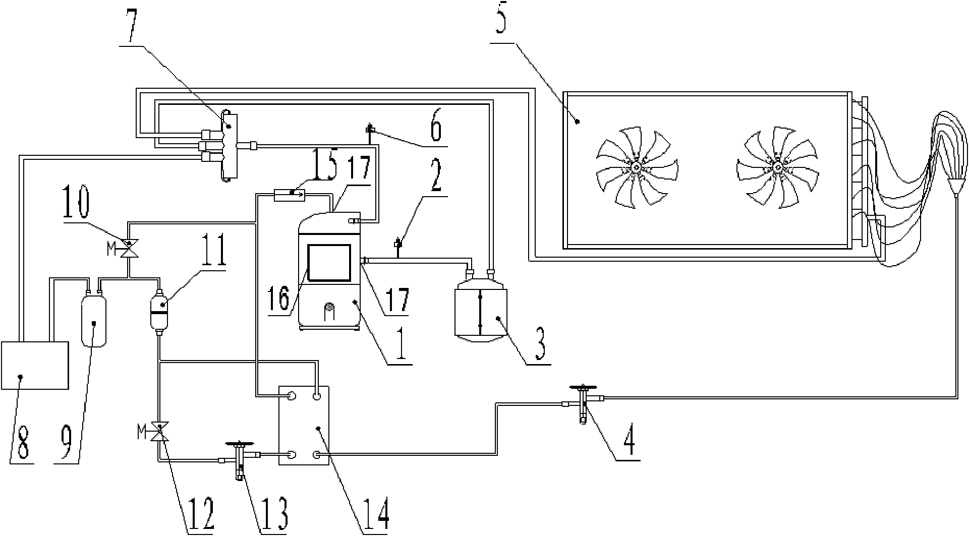 Ultralow temperature air source heat pump hot-water machine