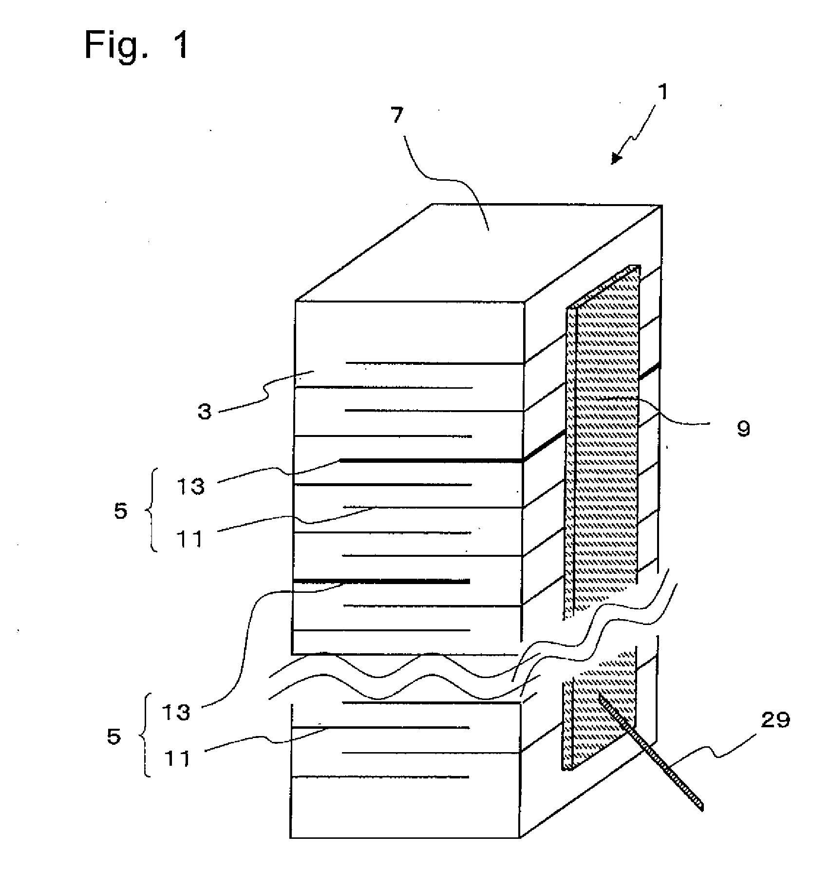 Multi-Layer Piezoelectric Element, and Ejection Apparatus and Fuel Ejection System That Employ the Same