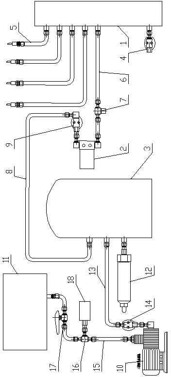 Tail gas recovery device based on pressure balance control method