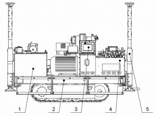 Underground coal mine multipurpose overall crawler type full-hydraulic directional drilling machine