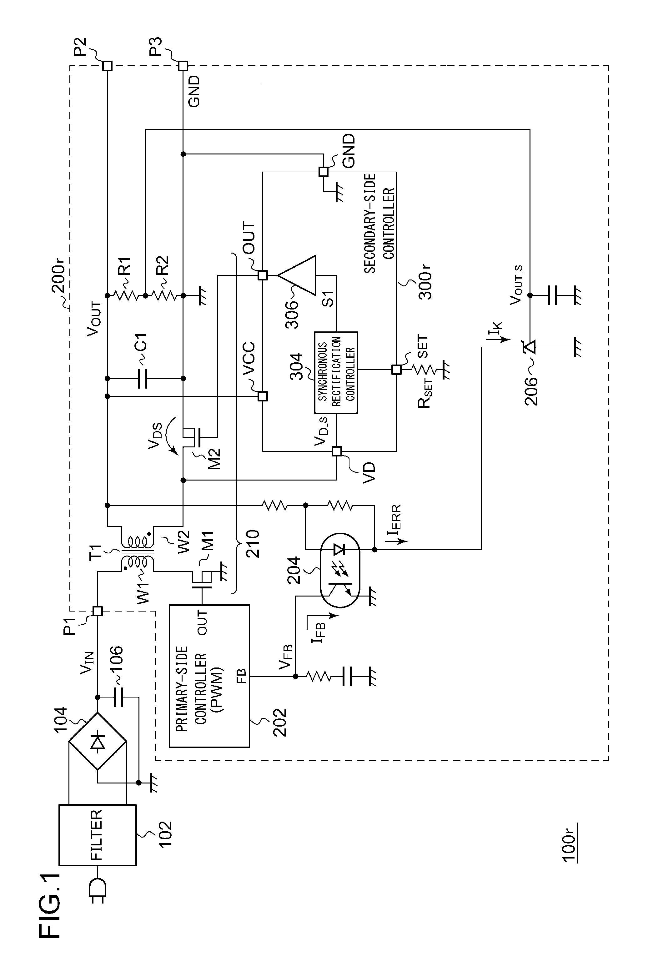 Insulated synchronous rectification dc/dc converter