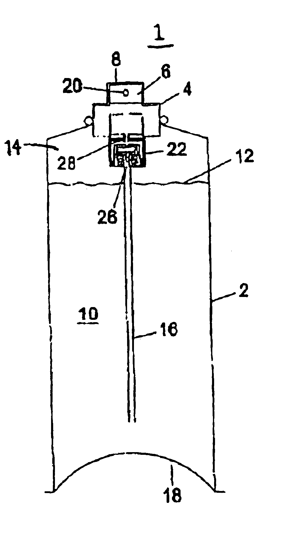 Pressurized package comprising a pressure control device