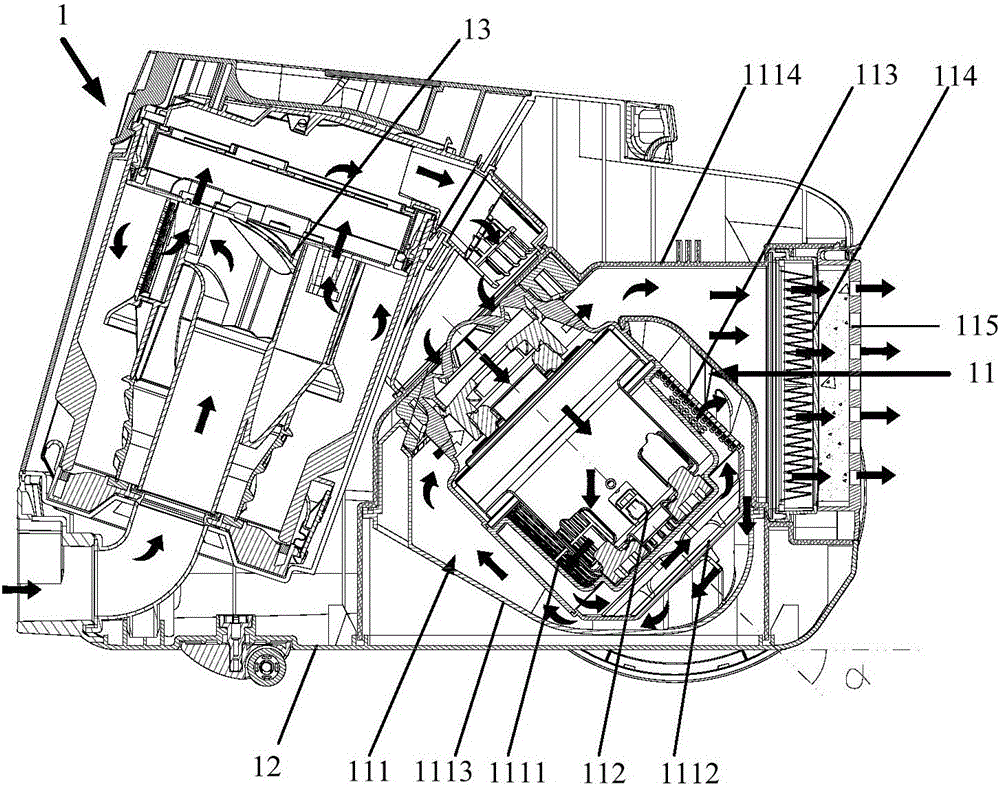 Engine cover structure and dust collector