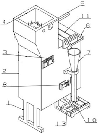 A weighing type mixing packaging sealing machine