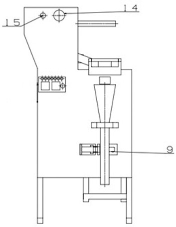 A weighing type mixing packaging sealing machine