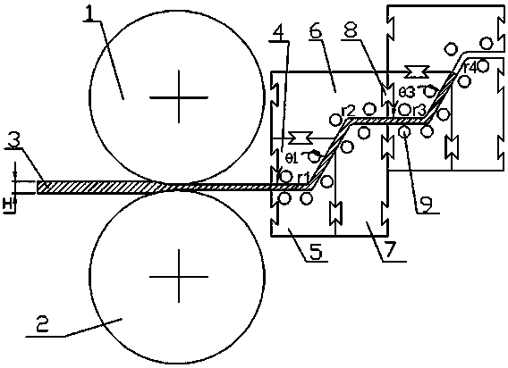 Combined die for shearing, bending, compounding and deforming magnesium alloy board