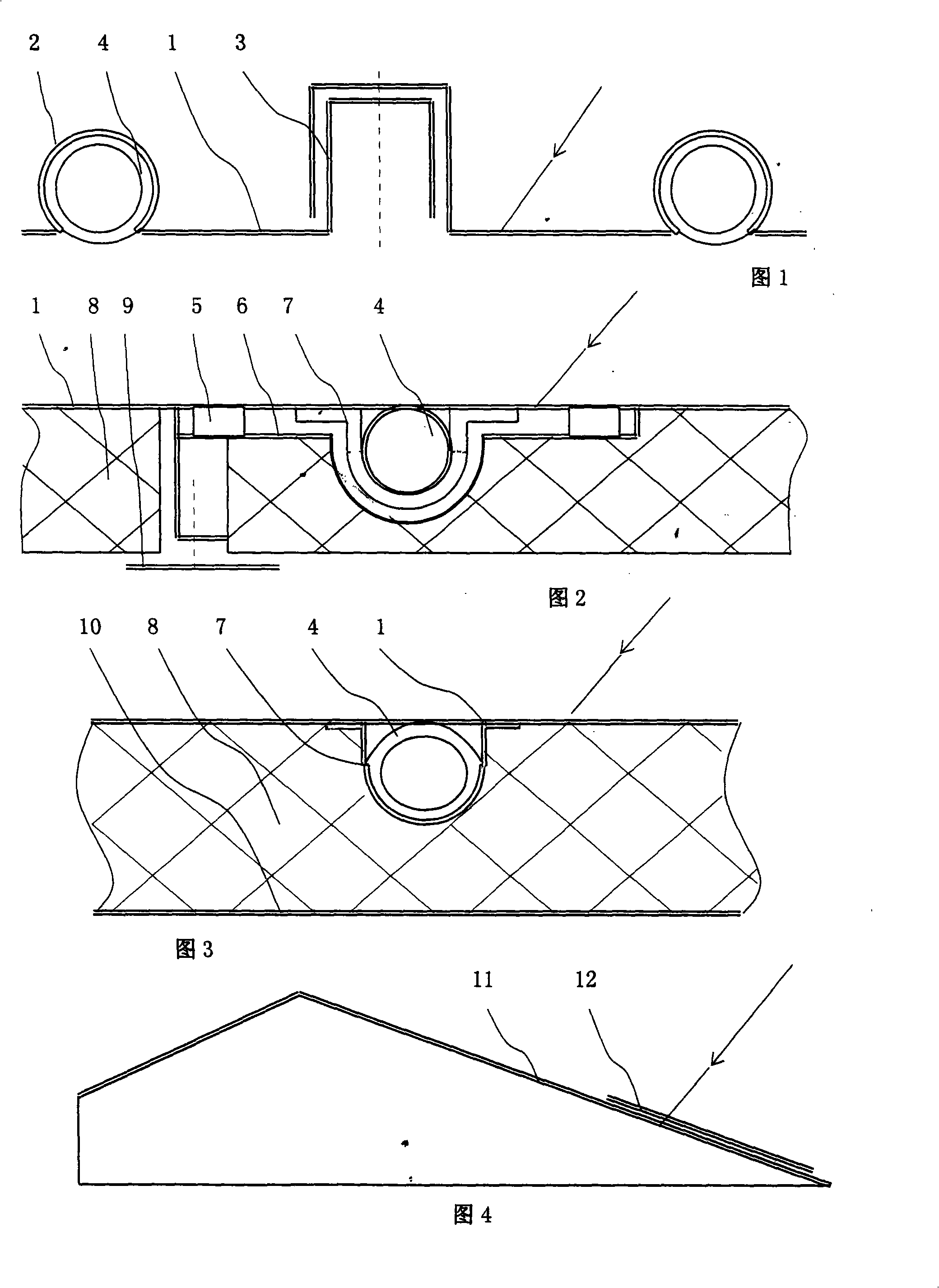 Metal tile plate heat collector