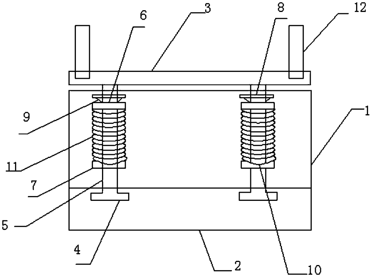 High-abrasion-resistance-strength spring supporting and hanging frame