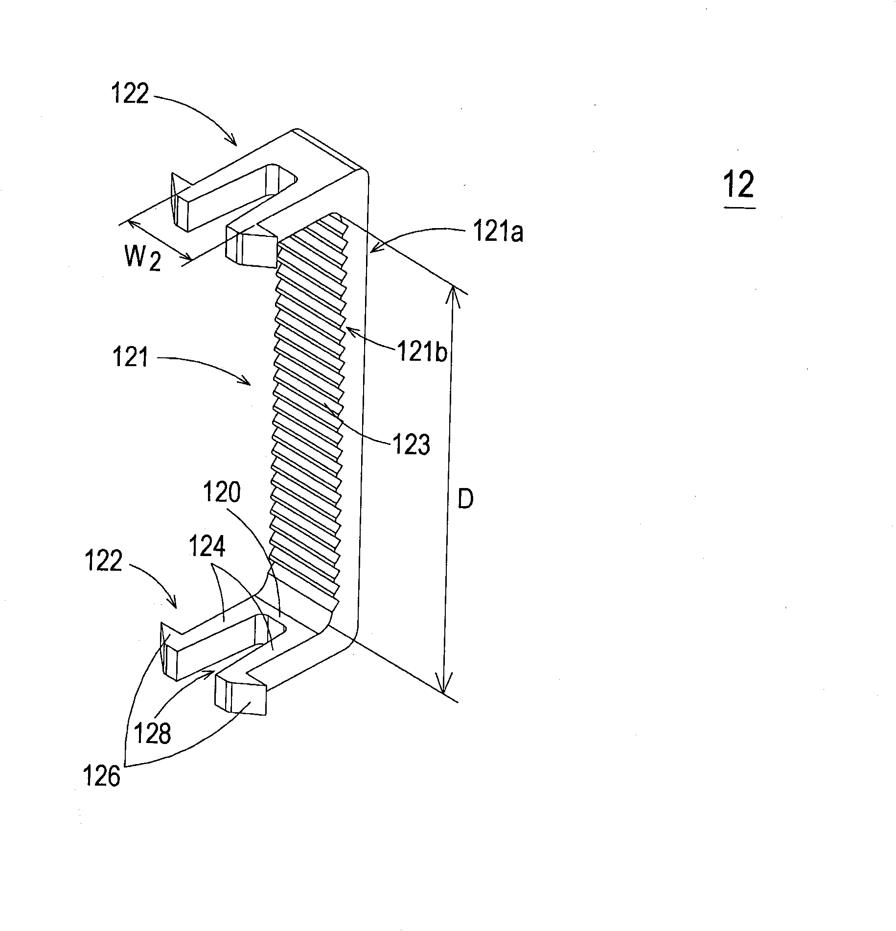 Coil fixing member and combined structure of coil fixing member and coil