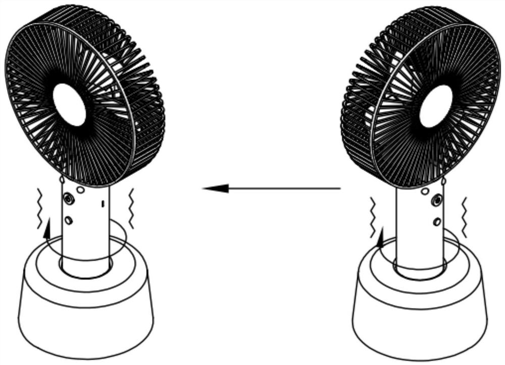 Elevation-angle-adjustable vibration oscillating fan