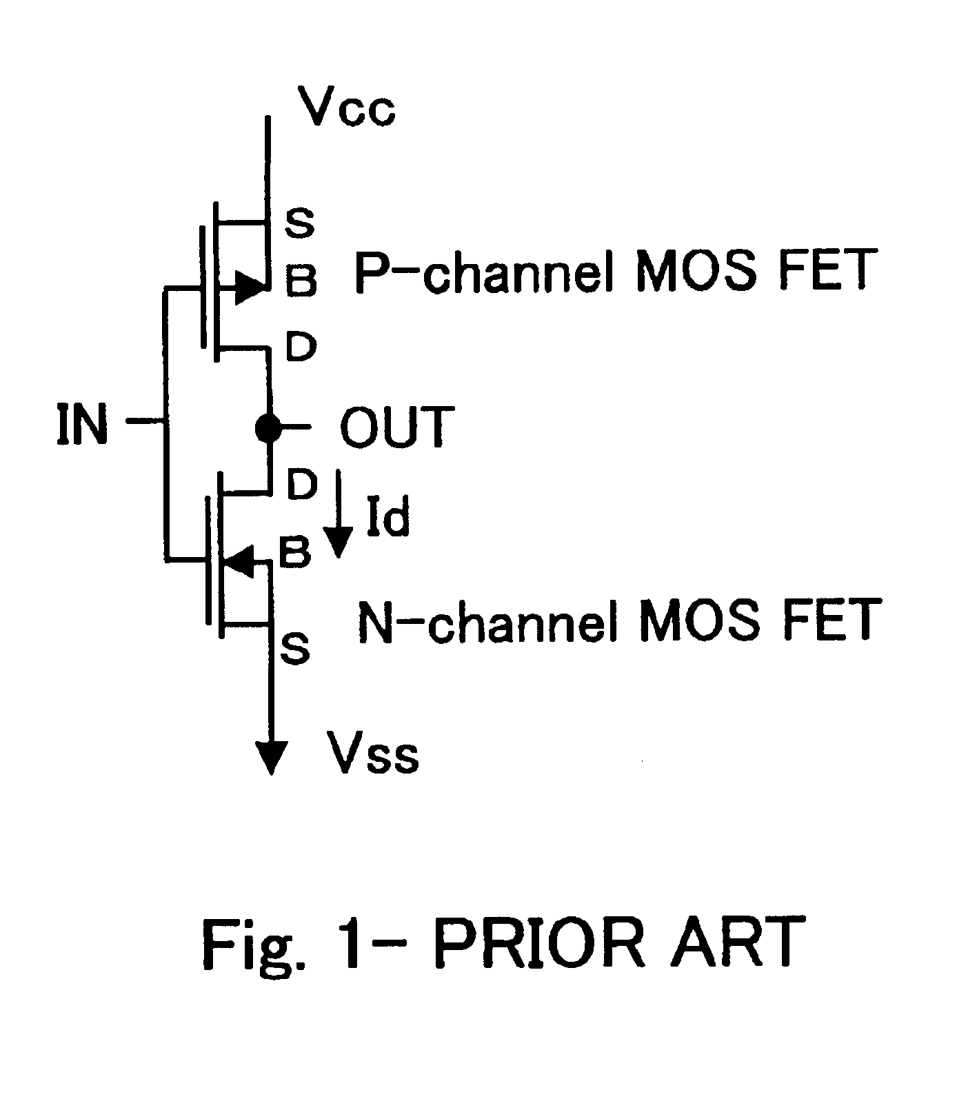 Complementary source follower circuit controlled by back bias voltage