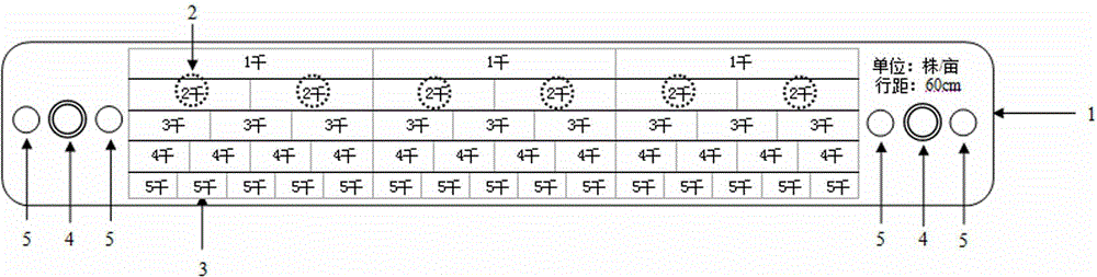 Collapsible type multi-specification crop experimental field density ruler