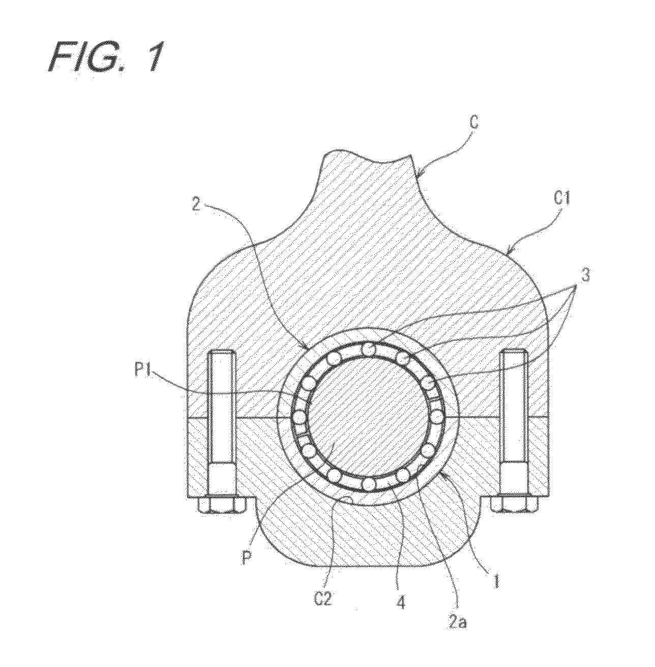 Split outer ring, split rolling bearing using the same ring and construction and method of mounting the same rolling bearing