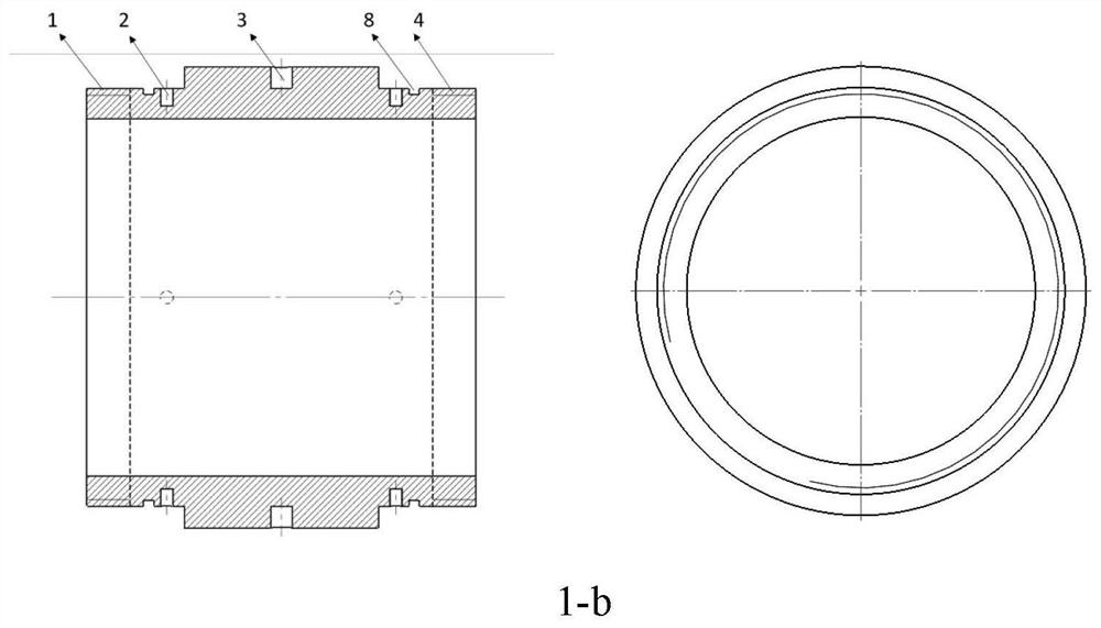 Large-section connecting structure and tool for supercavitation high-speed navigation test prototype