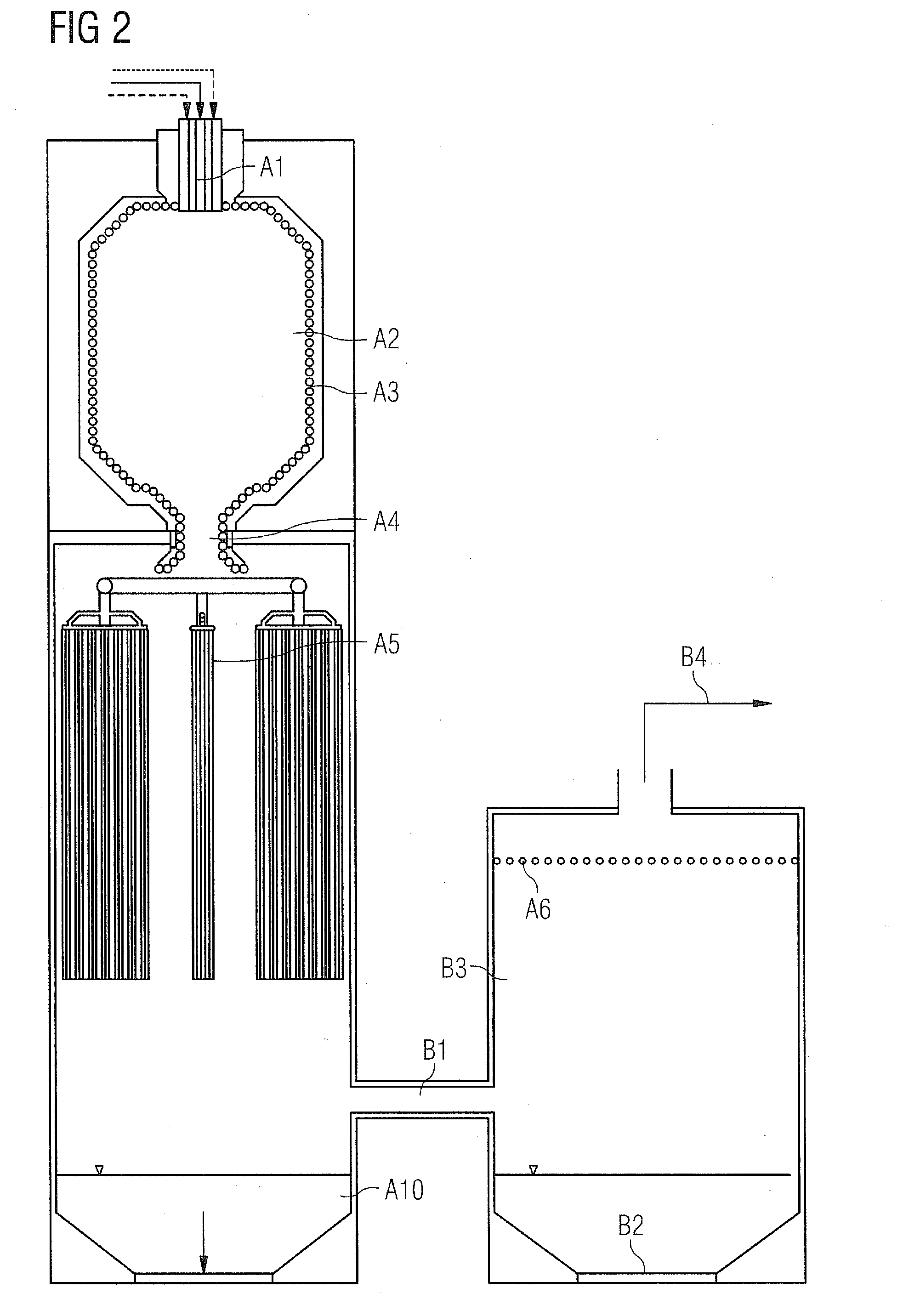 Entrained flow gasifier with integrated radiation cooler