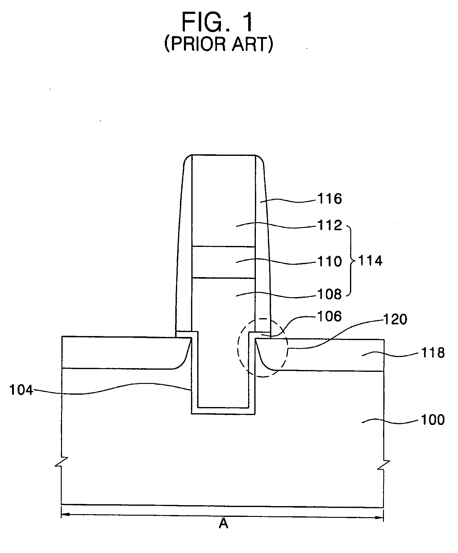 MOS transistor having a recessed gate electrode and fabrication method thereof