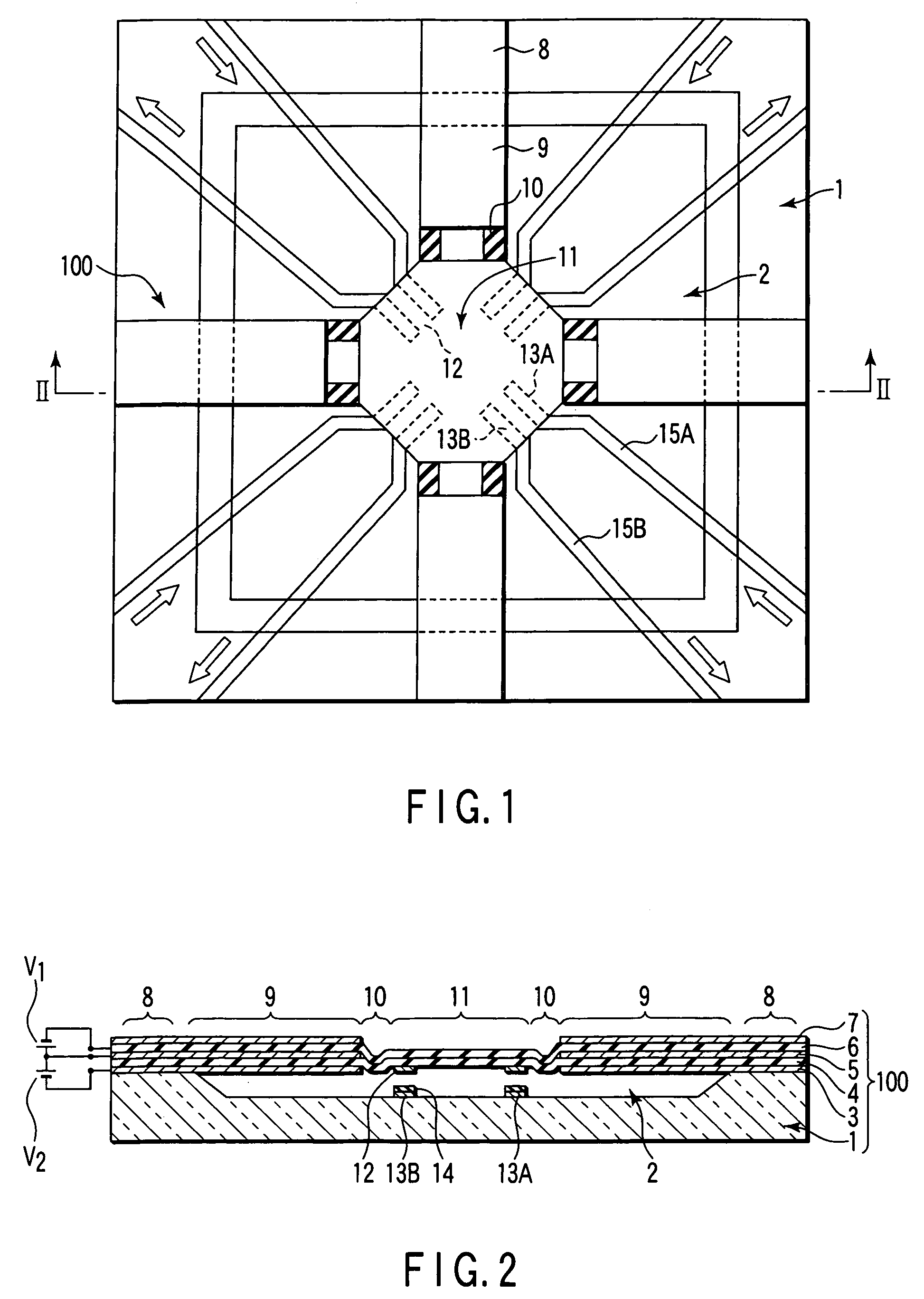 Piezoelectric MEMS element and tunable filter equipped with the piezoelectric MEMS element