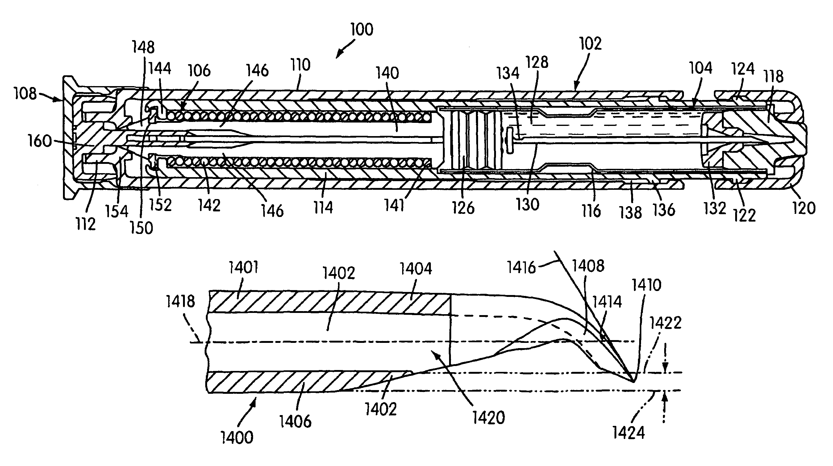Automatic injector with anti-coring needle