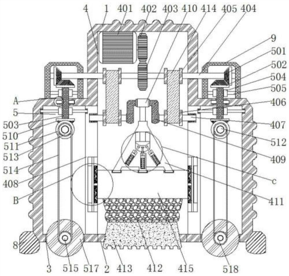 Double-roller soft roadbed leveling machine and use method thereof