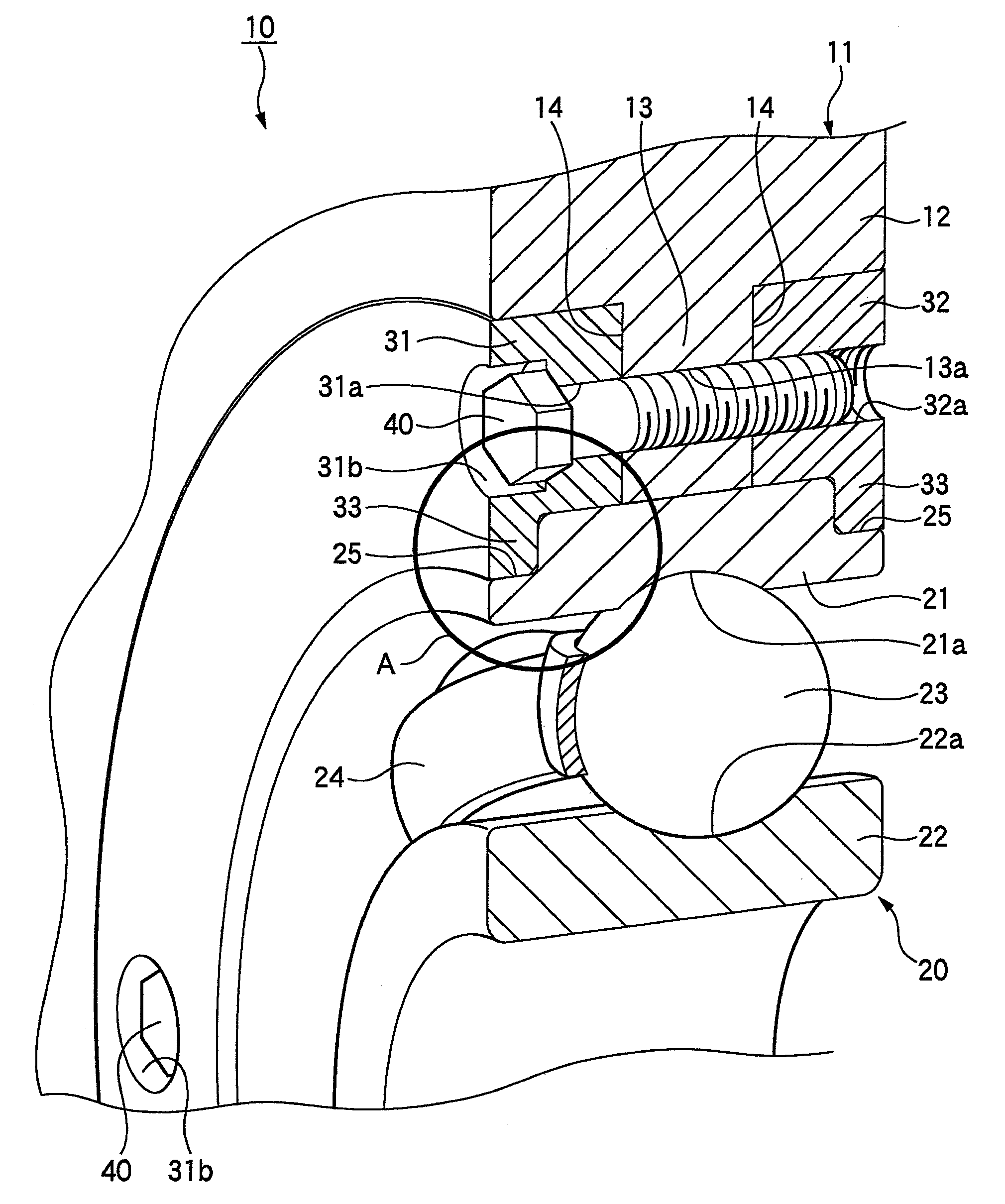 Bearing fixing device and bearing unit