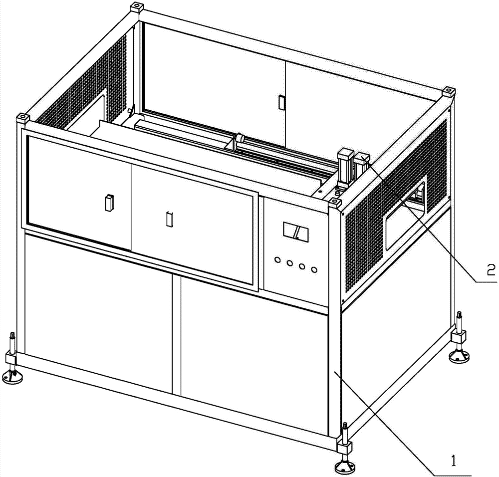 Profile material transecting device