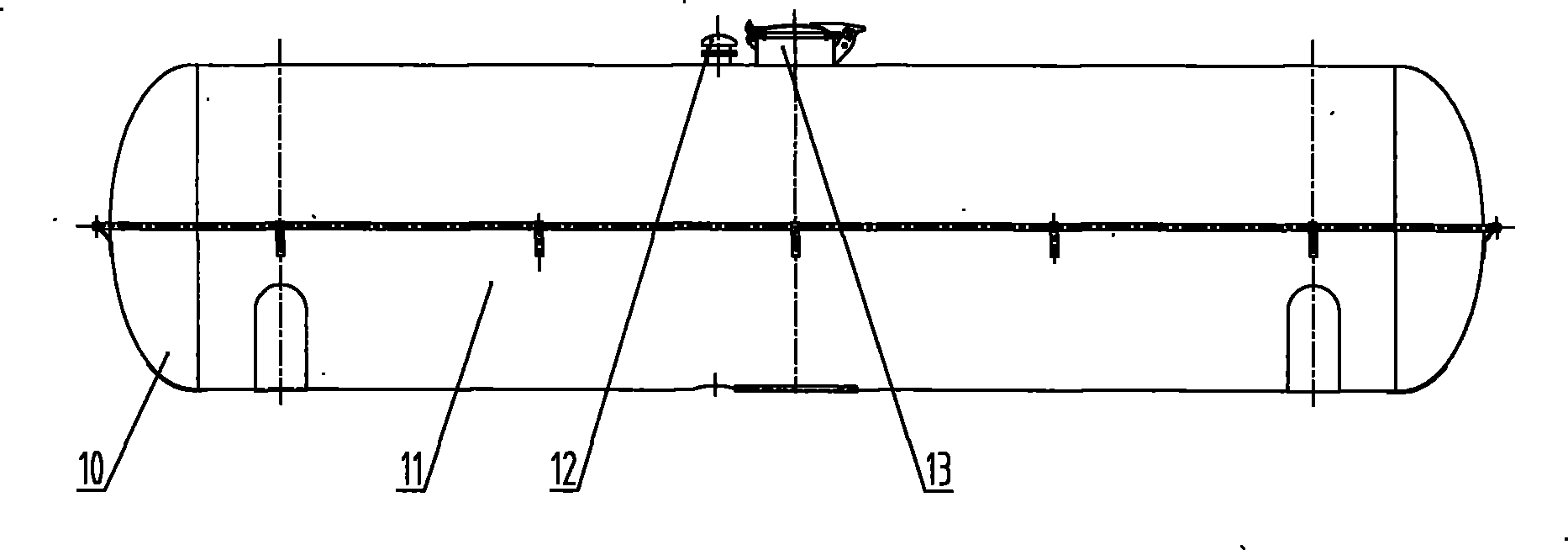 Down-charging type light oil tanker vehicle