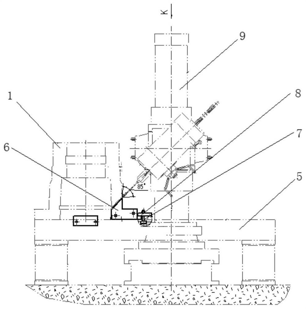 Inclined oil hole machining method for sliding rotor of water turbine