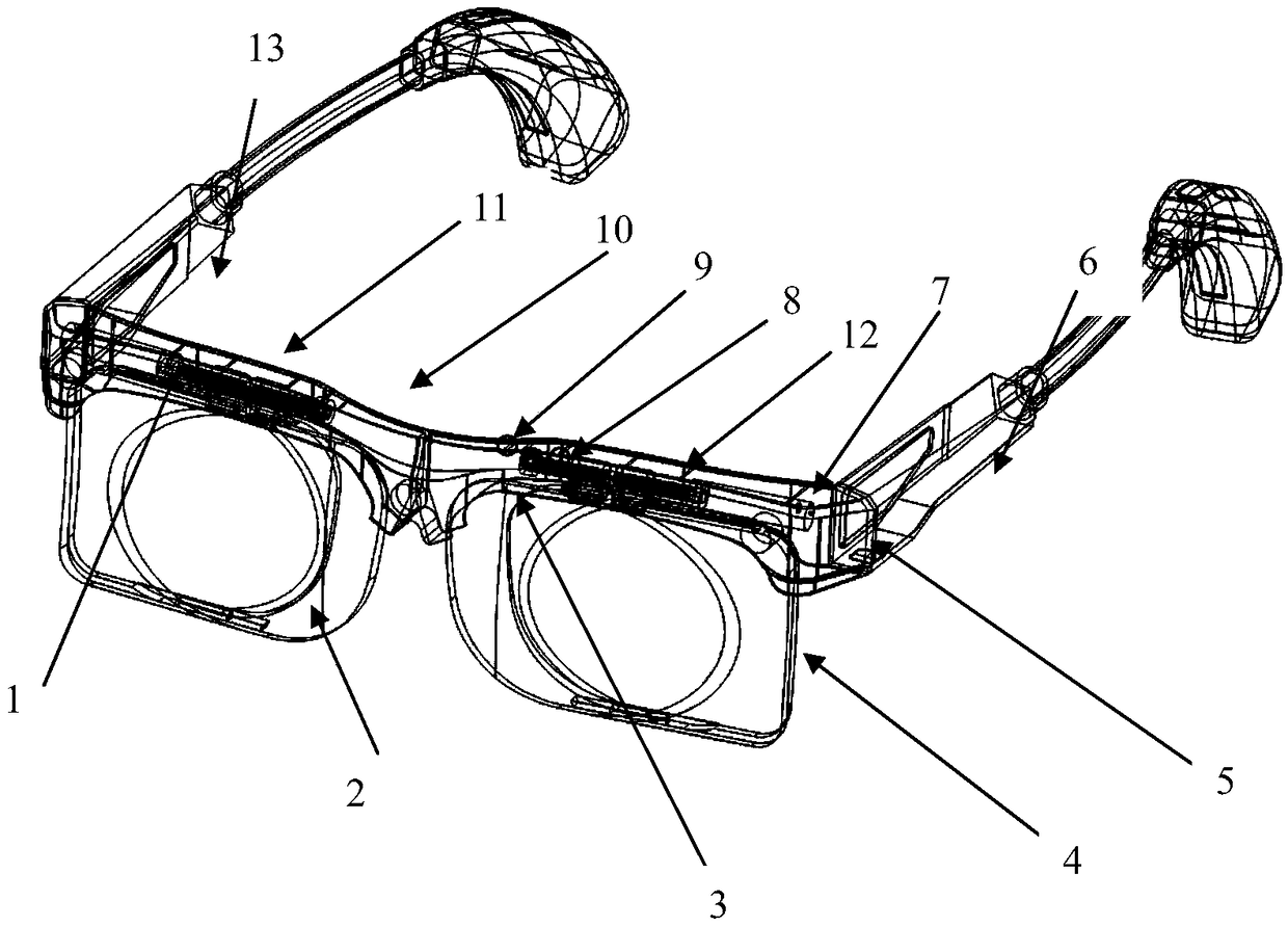 Harmonic diffractive Alvarez zoom smart glasses