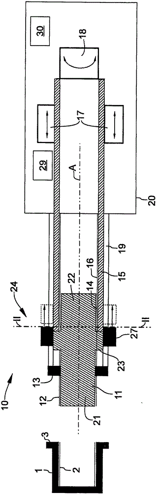 Method for removing a blind rivet element from a riveting machine