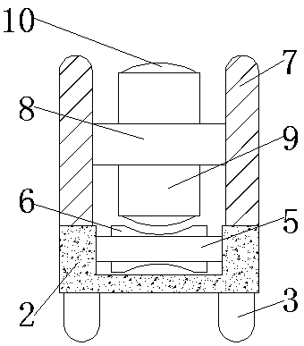 A punching device for steel strip processing