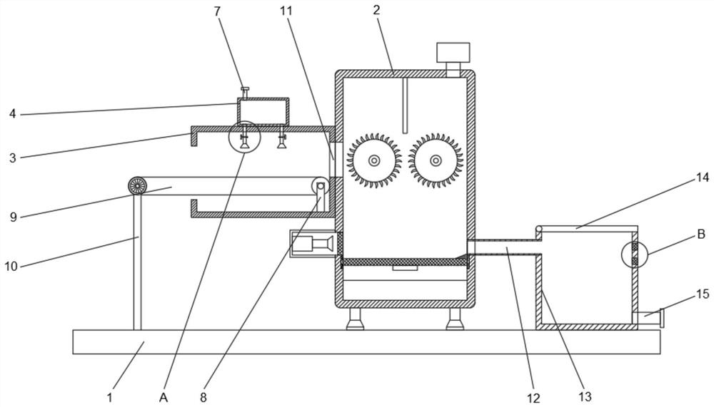 Cotton opening equipment for cotton spun yarn processing and processing method thereof