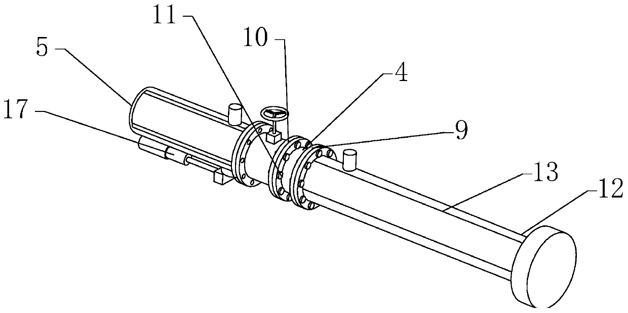 Pneumatic advancing-retreating belt sweeping and protection device with short and exquisite structure