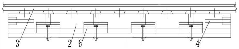 Ballastless track assembly for longitudinal and transverse beam system steel bridge, construction device and technology