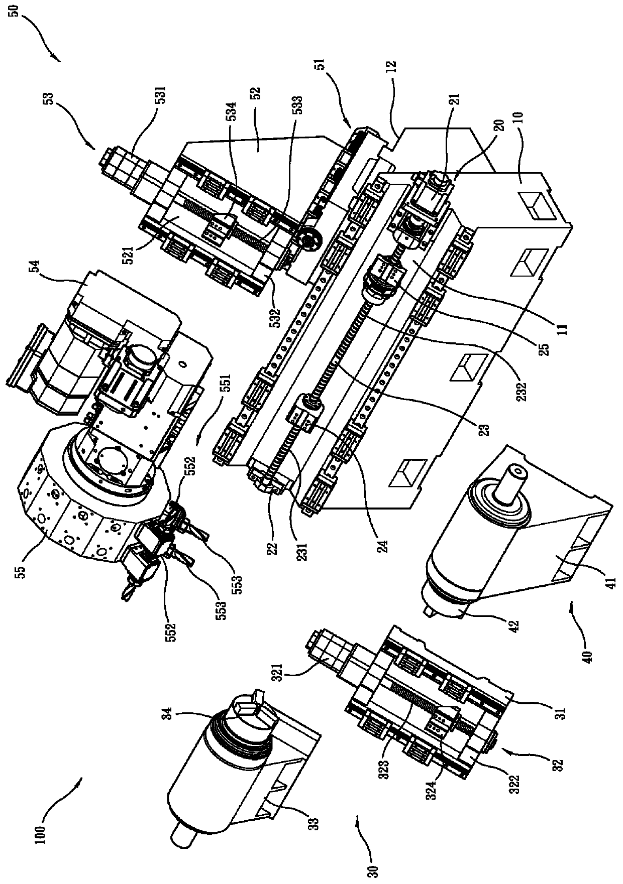 CNC metal machining machine with single tool turret, double spindles and double machining efficiency